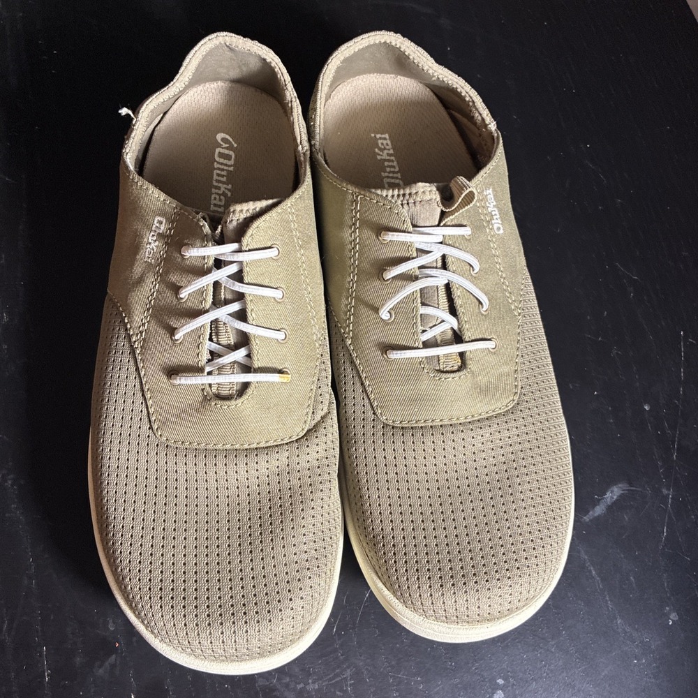 Olukai Mens Nohea Moku Brown Slip In Sneakers Sz 9 Boat Shoes